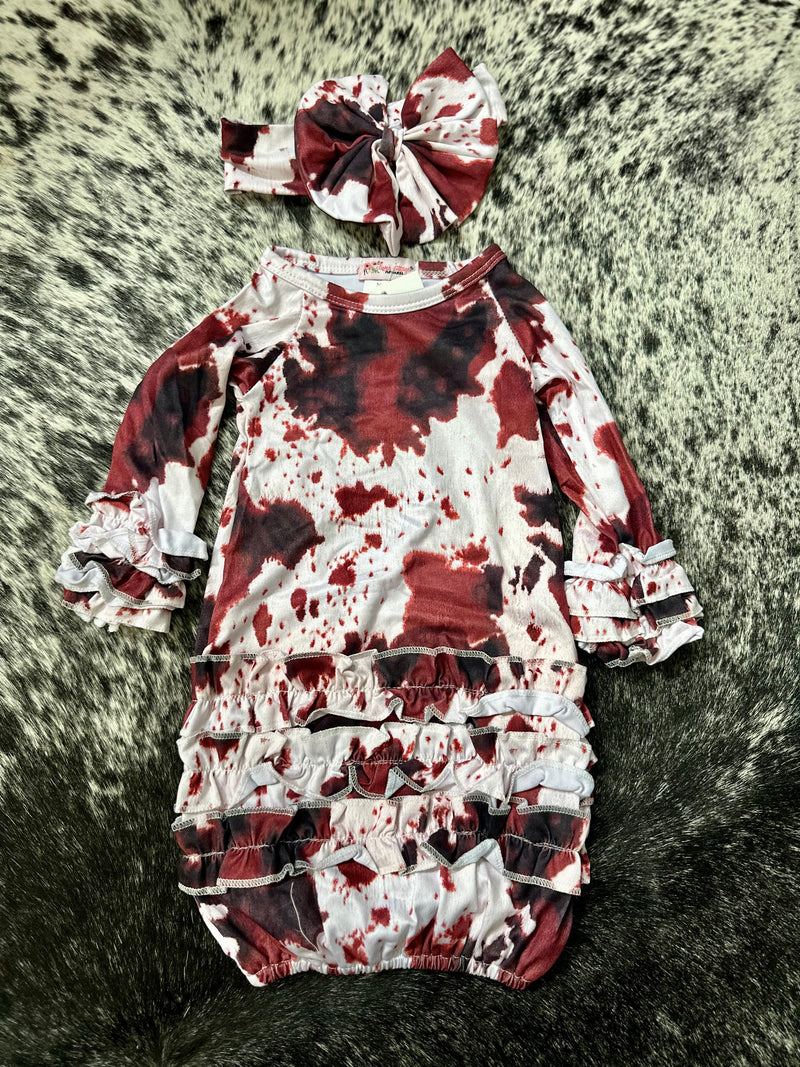 Cowhide Baby Gown