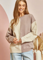 Colorblock Sweater - Mocha