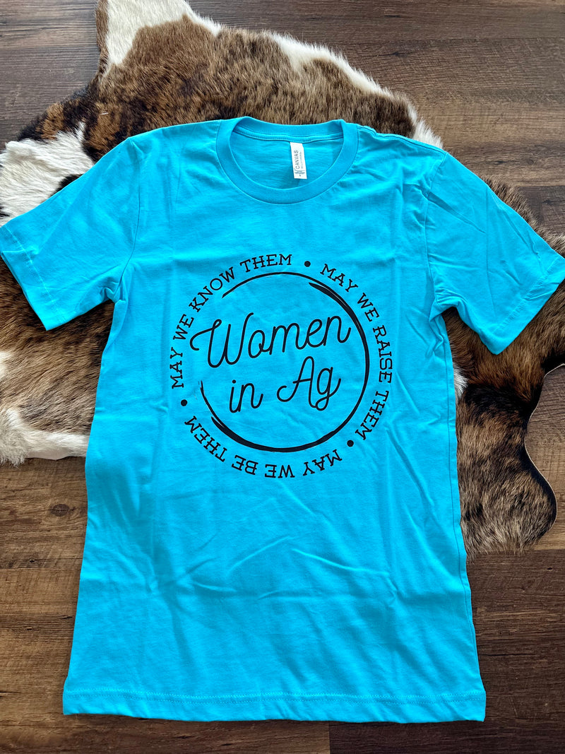 Women In Ag Turquoise Tee