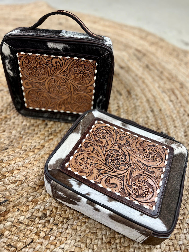 Cowhide/Leather Jewelry Box