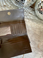 Brown Tooled Leather Bifold Wallet