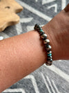 8mm Navajo Pearl & Turquoise Stretch Bracelet