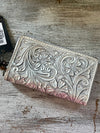 Silver Tooled Leather Wallet