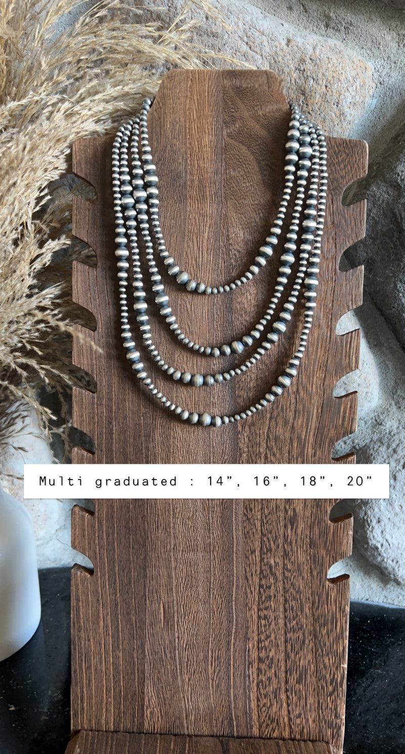 NAVAJO PEARLS - multi graduated necklace