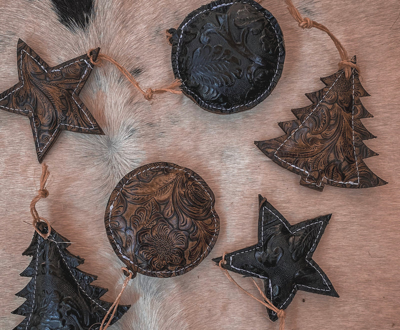 Tooled Leather Ornament Pack