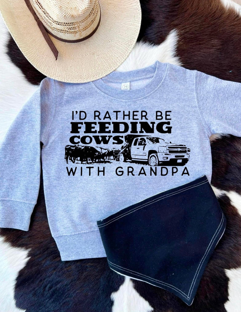 Feed Cows With Grandpa Sweatshirt