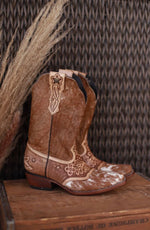 Tooled Leather & Cowhide Boots