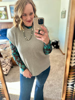 Turquoise Jewel Mesh Top