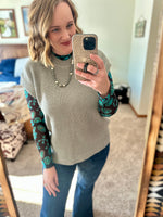 Turquoise Jewel Mesh Top