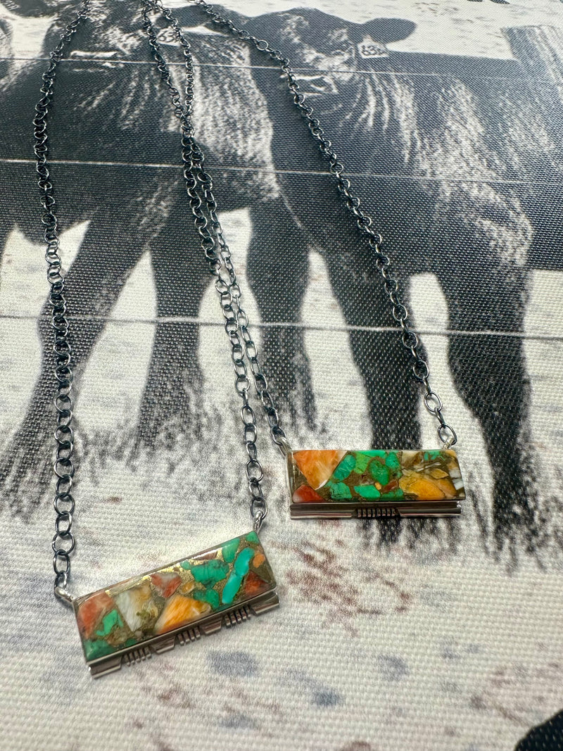 Spiny Mix Bar Necklace