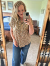 Leopard Print Button Up Top