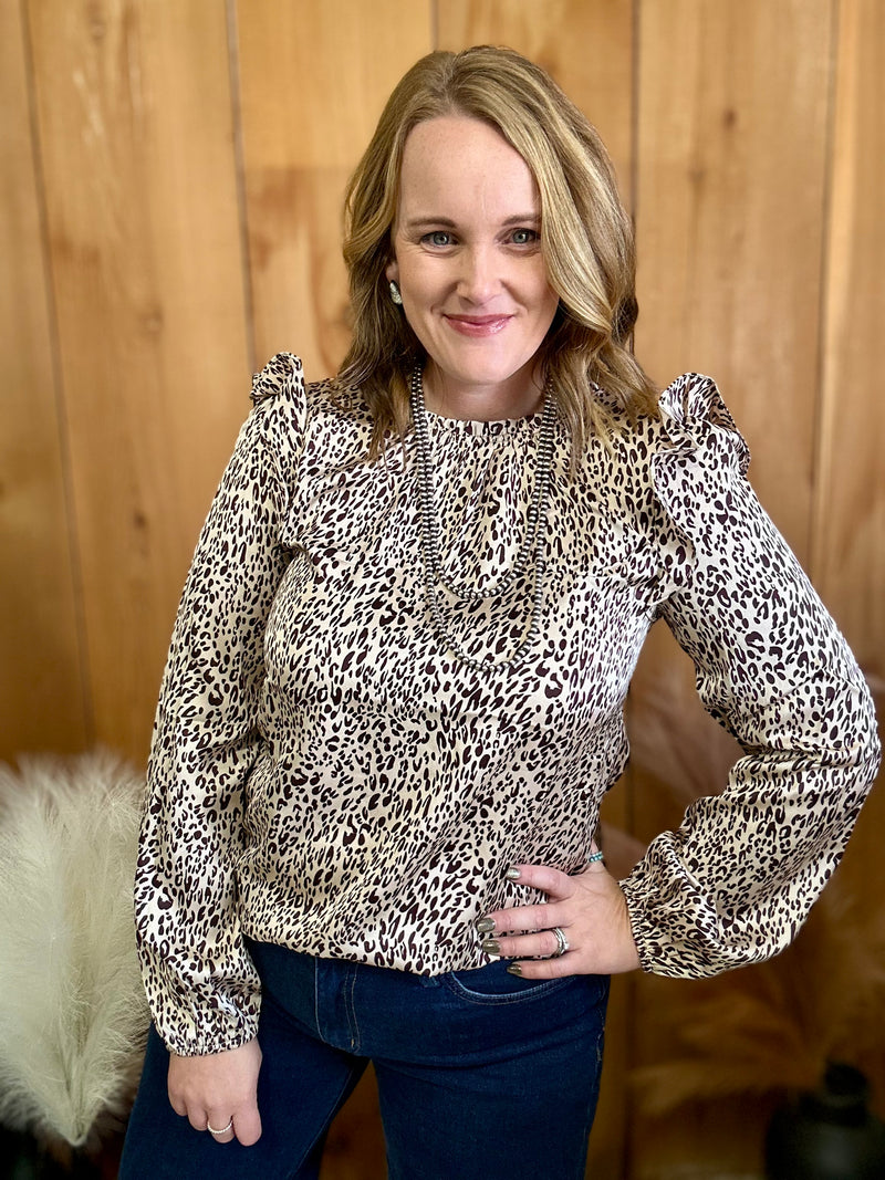 Cheetah Girl Top - Taupe