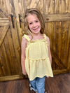 Girls Yellow Tier Tank Top