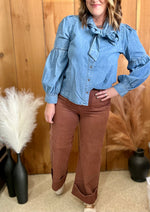 Risen Espresso Cuffed Jeans