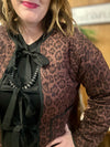 Burgundy Leopard Bow Tie Jacket