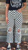 Round The Track Checker Jeans