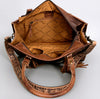 Brown Cowhide / Tooled Leather Tote