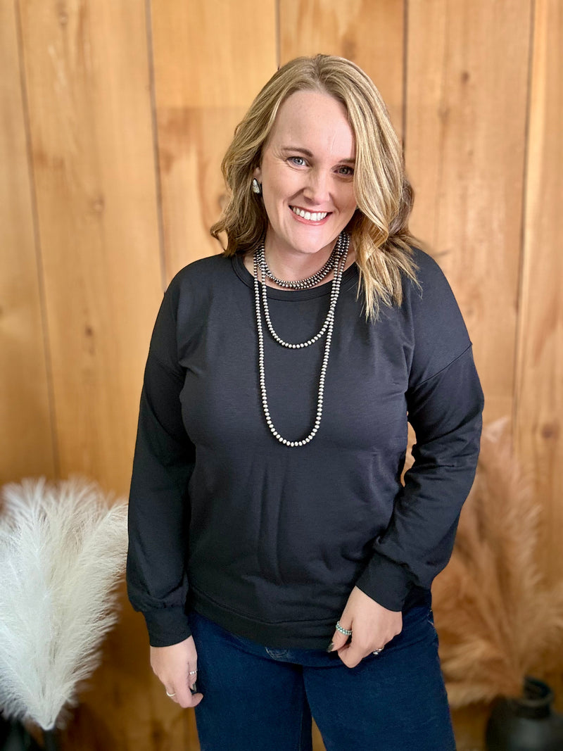 Black Butter Basic Top