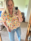 Flower Peplum Bow Top