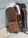 Cowhide / Tooled Leather Backpack - large