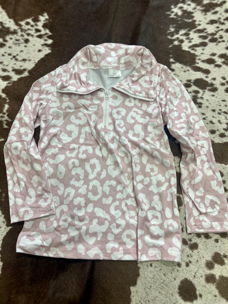 Girls Leopard Pullover