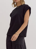 Braided Detail Top - Black