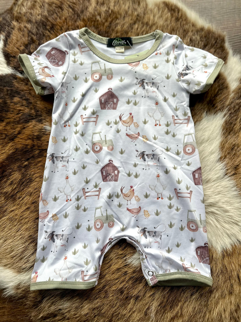 Boys Sage Spring Romper