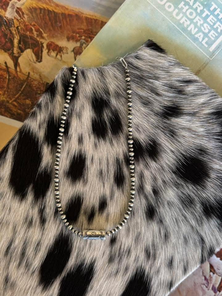 Barrel Bead Pearl Necklace