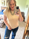 Taupe Sweatshirt Top