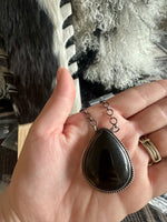 Black Onyx Teardrop Necklace