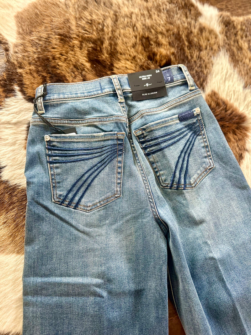 7FAM High Rise Wide Leg Jo’s - Medium Wash