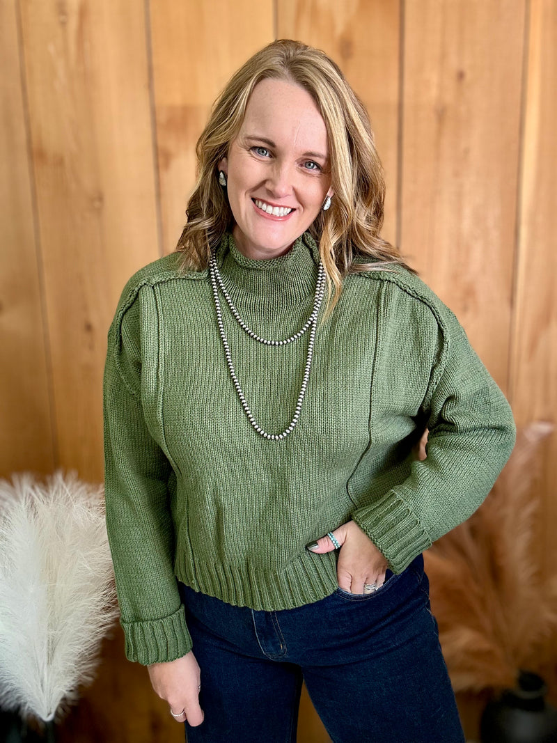 Olive Basic Sweater