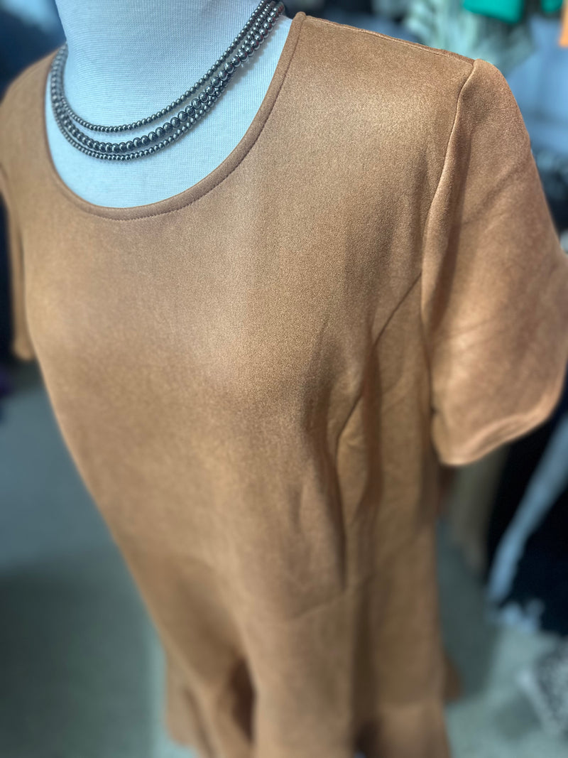 Brown Suede Dress