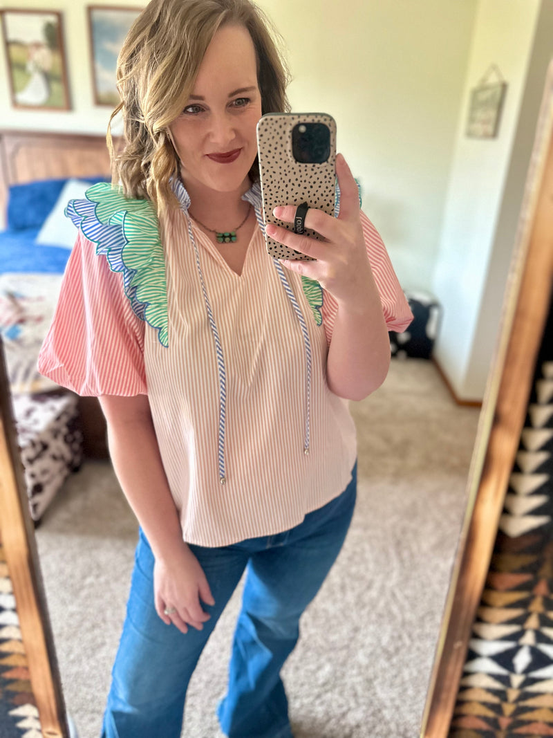 Stripe Color Block Top