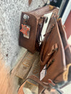 Black Cowhide / Tooled Leather Tote