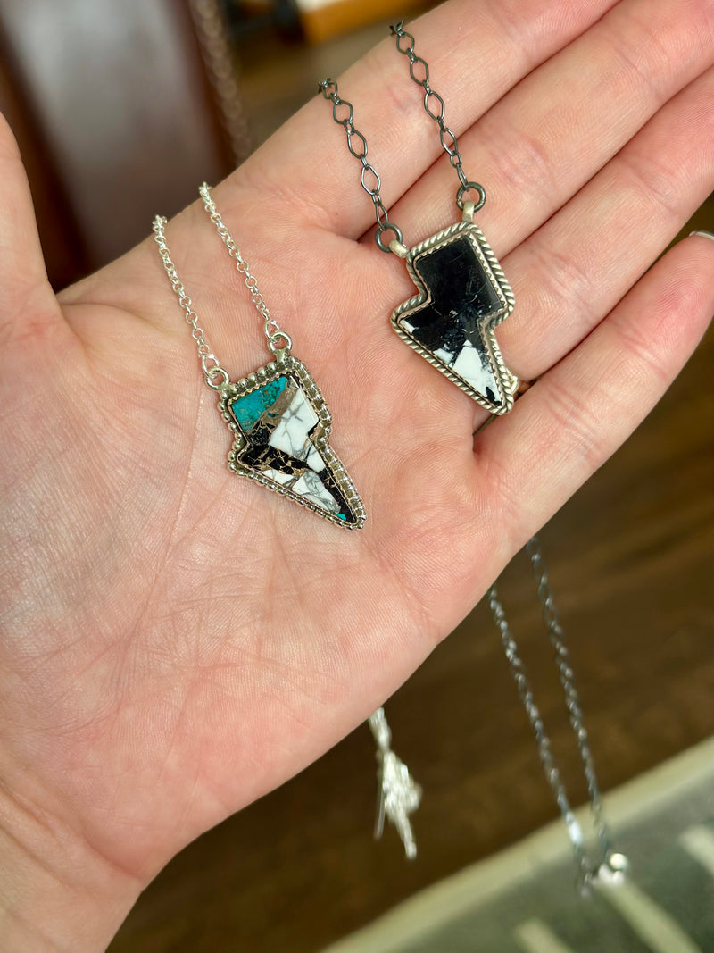 Lightning Bolt Stone Necklace