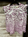 Girls Purple Embroidered Top