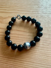 8mm Pearl / Onyx Bracelet