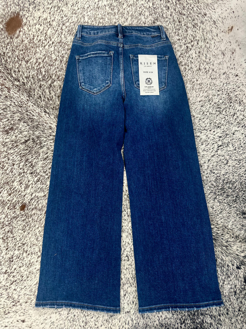 Risen Wide Crop Jeans