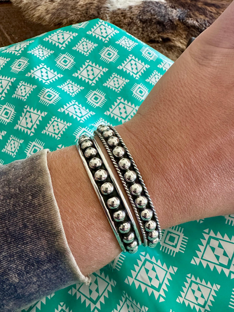 Sterling Ball Cuff