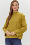 Pistachio Mock Neck Buttery Knit Top