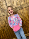 Girls Watercolor Hoodie