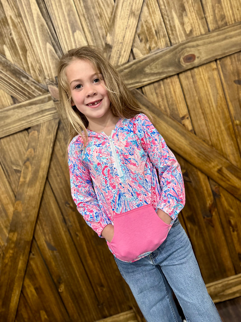 Girls Watercolor Hoodie