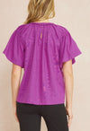 Plum Braided Neckline Top
