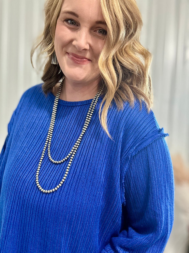 Royal Knit 3/4 Sleeve Top