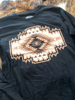 Black Aztec Long Sleeve Tee