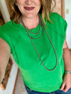 Green Sweatshirt Material Top