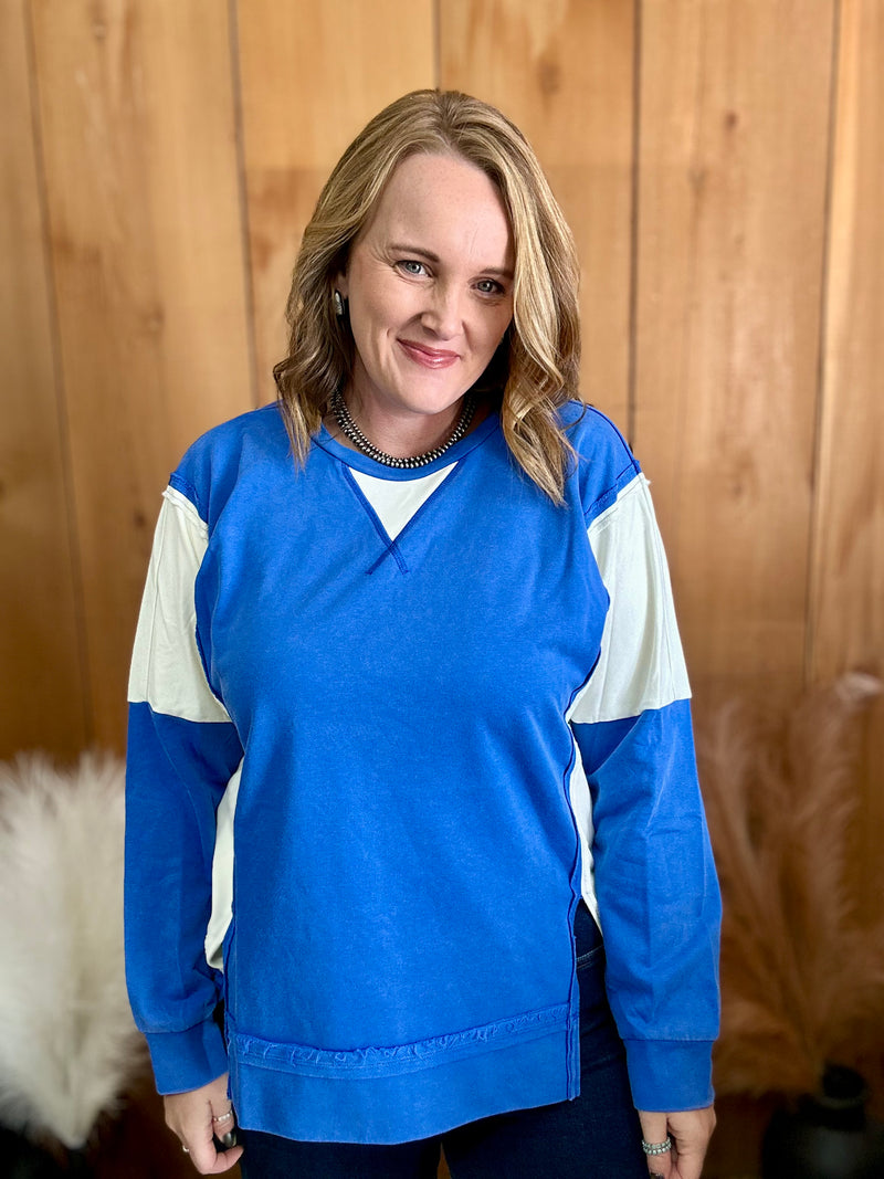 Royal/Ivory Sweatshirt