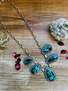 5 Stones Blackjack turquoise necklace