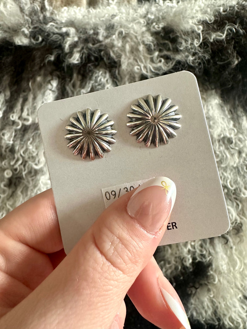 Sterling Burst Stud Earrings